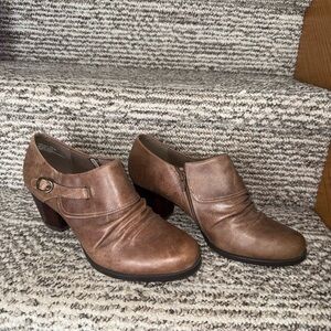 Women's PureSole Brown Leather Ankle Boots